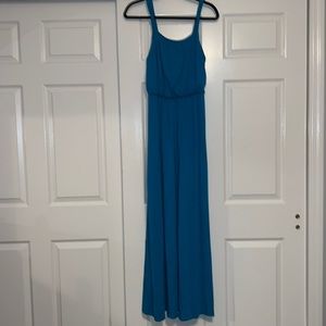 Loft teal blue maxi dress XS